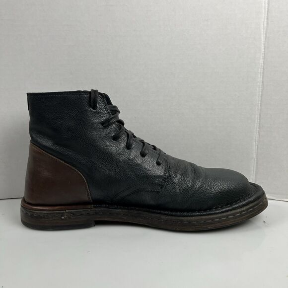 John Varvatos Collection Venice Lace Up Black Brown Leather Boots Mens Size 10 main image 7